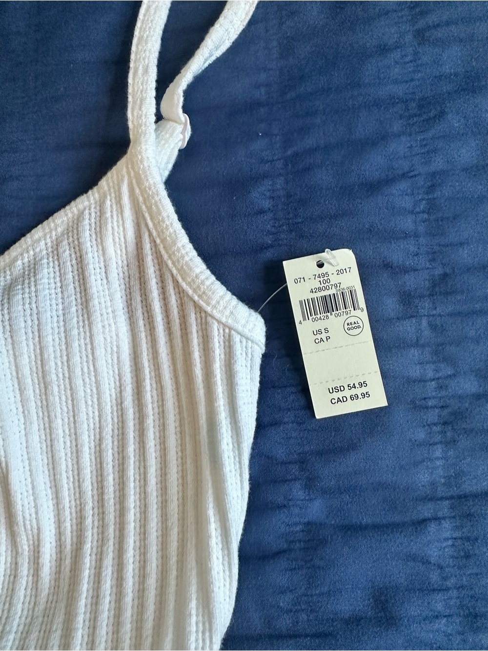 NWT Aerie White Mini Dress with Crochet Trim - Picture 2 of 2
